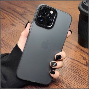 Matte Smoke Gray Shockproof Phone Case